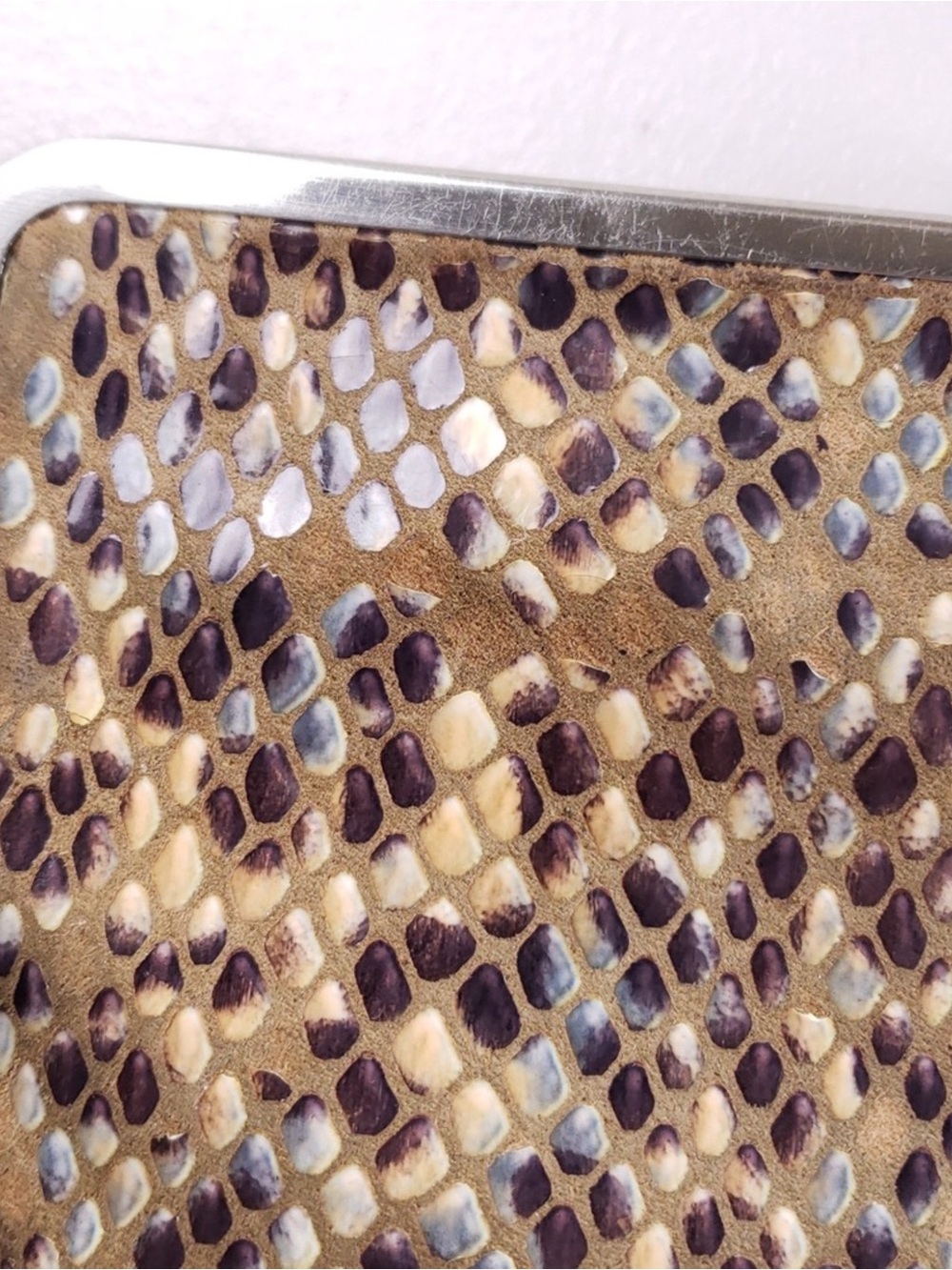 HOBO Tan and Purple Snakeskin-Pattern Clutch Wallet - Picture 3 of 13